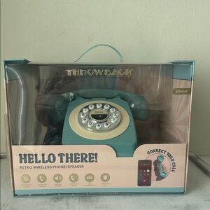 THROWBACK Retro Wireless Phone/Speaker - Blue